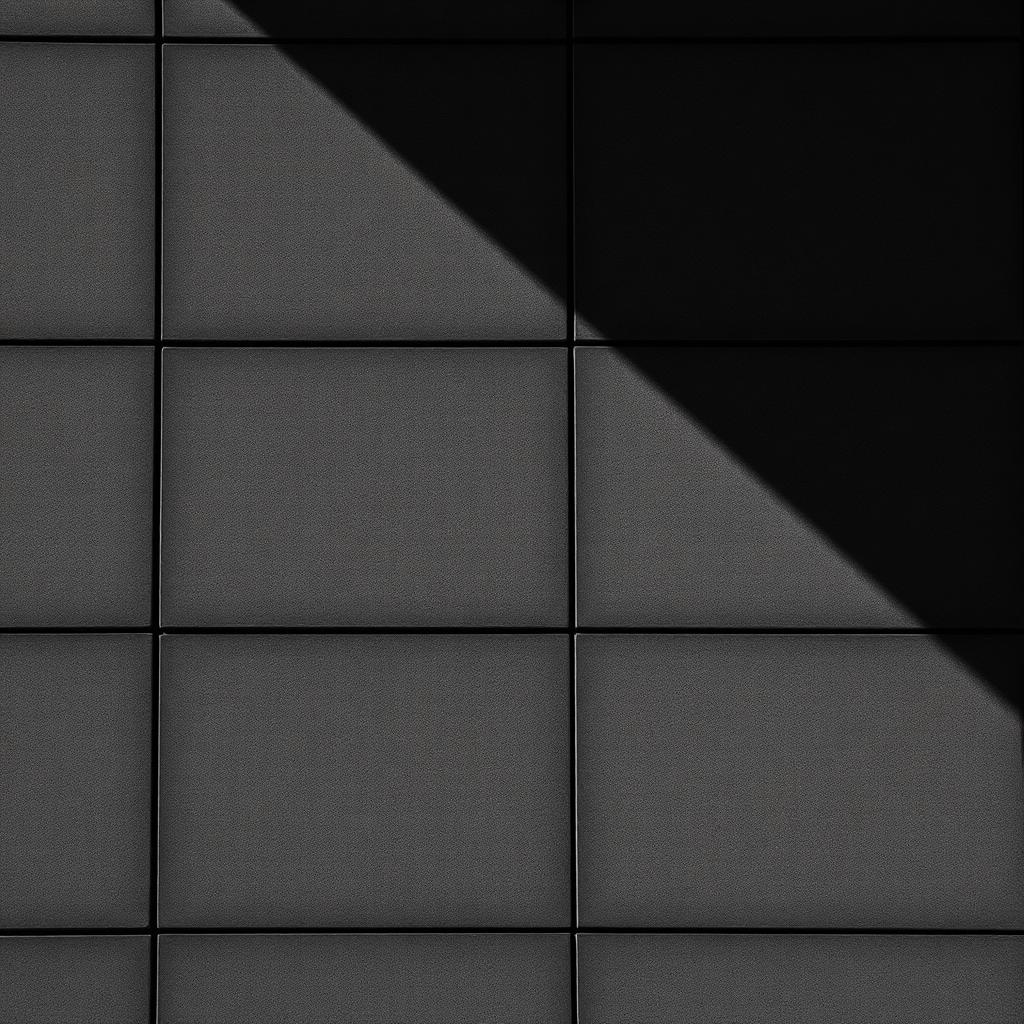 Façade en béton aux lignes géométriques dans l'ombre